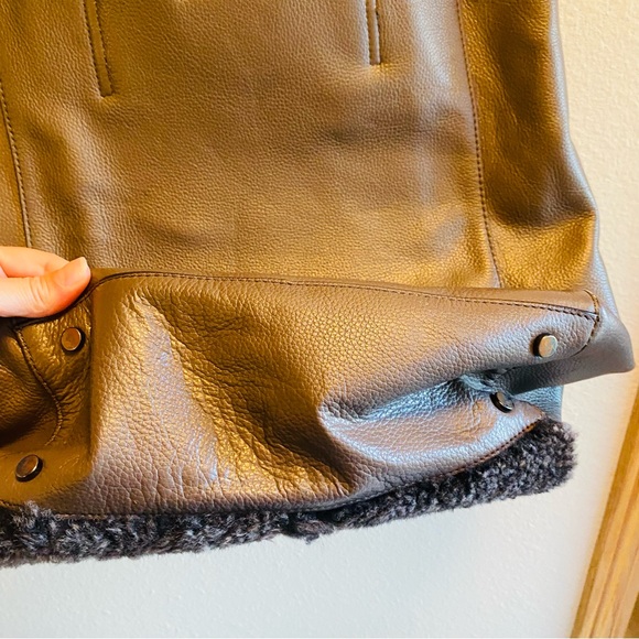 Banana Republic Ashbury Shearling Leather Tote - Picture 6 of 9